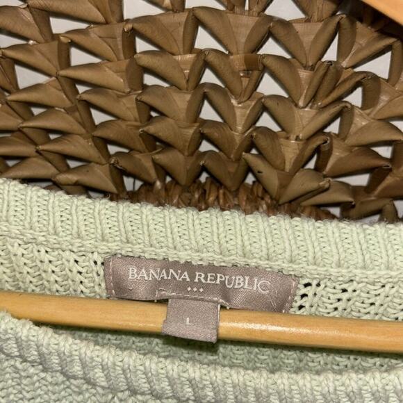 Banana Republic mint green knit sweater size large - Picture 5 of 6